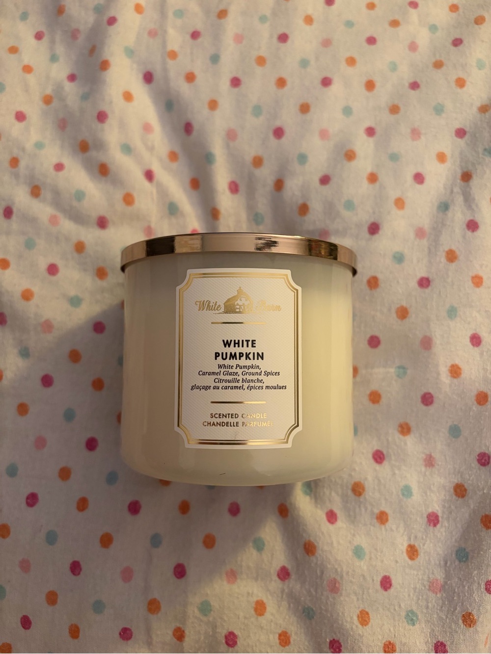 Bath & Body Works White Barn White Pumpkin 3-Wick Candle 14.5 oz New